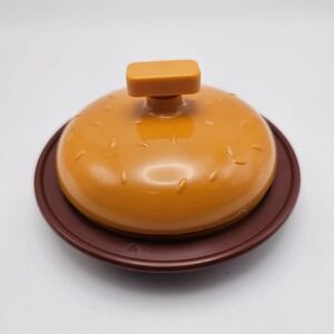 Charcoal‎ Companion Burger Butter Dish Cover Lid Base 2005 Kitchenware